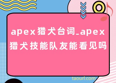 apex猎犬台词-apex猎犬技能队友能看见吗